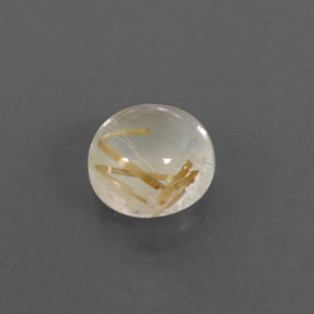 Quartz rutilé jaune naturelle coupe roude, 1,66 ct, transparent