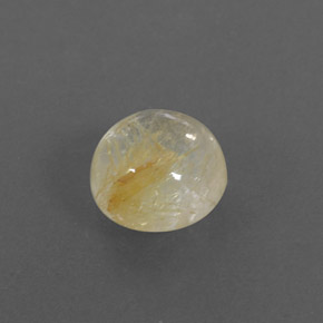 Quartz rutilé jaune naturelle coupe roude, 1,65 ct, transparent