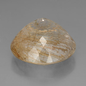 Quartz rutilé jaune naturelle coupe roude, 88,29 ct, transparent