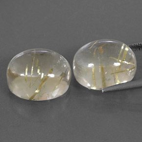 Achetez naturel ct jaune quartz rutilé gems, coupe ovale, en provenance inde chez gemselect. en stock, livraison internationale!