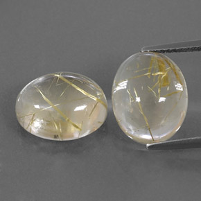Achetez naturel ct jaune quartz rutilé gems, coupe ovale, en provenance inde chez gemselect. en stock, livraison internationale!