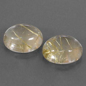 Achetez naturel ct jaune quartz rutilé gems, coupe ovale, en provenance inde chez gemselect. en stock, livraison internationale!