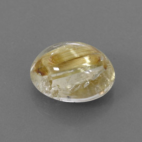 Quartz rutilé jaune naturelle coupe ovale, 4,46 ct, transparent