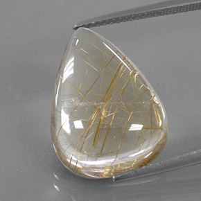 Quartz rutilé jaune naturelle en forme de poire, 15,54 ct, transparent
