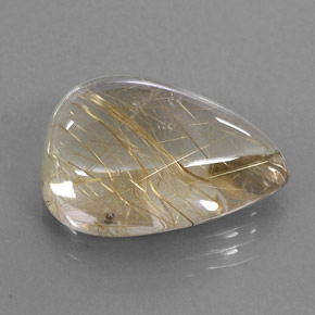 Quartz rutilé jaune naturelle en forme de poire, 15,54 ct, transparent