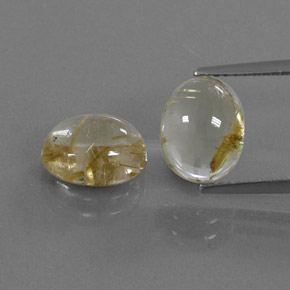 Achetez naturel ct or quartz rutilé gems, coupe ovale, en provenance inde chez gemselect. en stock, livraison internationale!