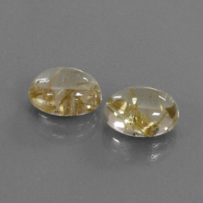 Achetez naturel ct or quartz rutilé gems, coupe ovale, en provenance inde chez gemselect. en stock, livraison internationale!