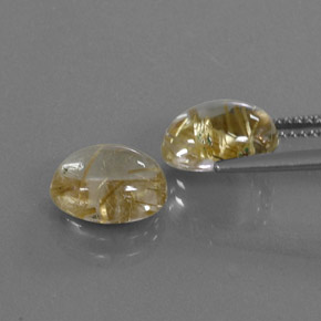 Achetez naturel ct or quartz rutilé gems, coupe ovale, en provenance inde chez gemselect. en stock, livraison internationale!