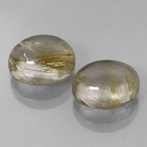 Achetez naturel ct or quartz rutilé gems, coupe ovale, en provenance inde chez gemselect. en stock, livraison internationale!
