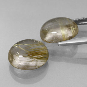 Achetez naturel ct or quartz rutilé gems, coupe ovale, en provenance inde chez gemselect. en stock, livraison internationale!