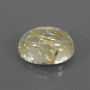 Quartz rutilé jaune naturelle coupe ovale, 7,25 ct, transparent