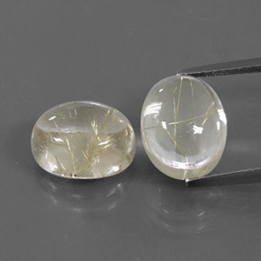 Achetez naturel ct jaune quartz rutilé gems, coupe ovale, en provenance inde chez gemselect. en stock, livraison internationale!