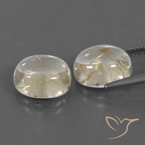 Shop natural 8.46ct Jaune clair Quartz rutile gems, ovale, from Inde at GemSelect. In stock, global shipping!