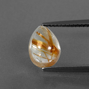 Quartz rutilé jaune naturelle transparent, 2,11 ct, transparent / translucide