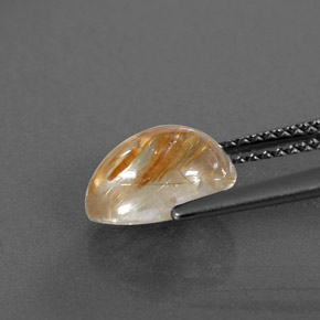 Quartz rutilé jaune naturelle transparent, 2,11 ct, transparent / translucide