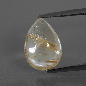 Quartz rutilé jaune naturelle transparent, 4,02 ct, transparent / translucide