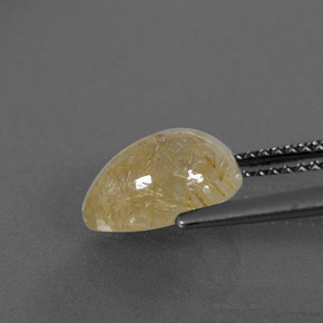 Quartz rutilé jaune naturelle transparent, 2,35 ct, transparent / translucide