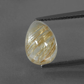 Quartz rutilé jaune naturelle transparent, 3,53 ct, transparent / translucide