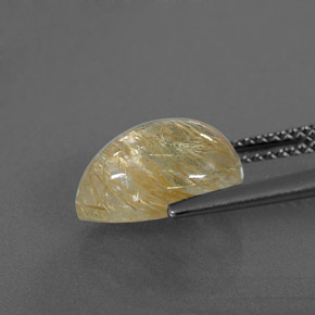 Quartz rutilé jaune naturelle transparent, 3,53 ct, transparent / translucide