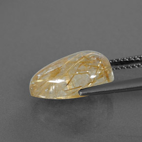 Quartz rutilé jaune naturelle transparent, 4,25 ct, transparent / translucide