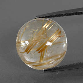 Quartz rutilé jaune naturelle transparent, 9,16 ct, transparent / translucide