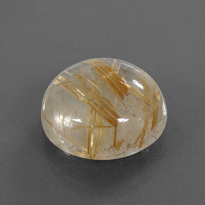Quartz rutilé jaune naturelle transparent, 9,16 ct, transparent / translucide
