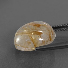 Quartz rutilé jaune naturelle transparent, 9,16 ct, transparent / translucide