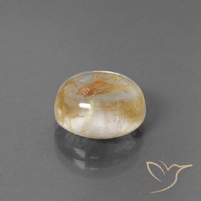 Quartz rutile Clair et Bronze doré naturelle ovale, 5.32 ct, Transparent / Translucide