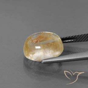 Quartz rutile Clair et Bronze doré naturelle ovale, 5.32 ct, Transparent / Translucide