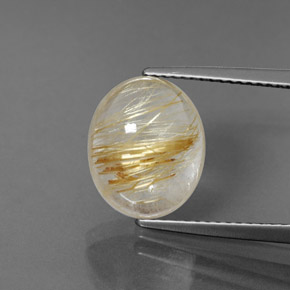 Quartz rutilé jaune naturelle transparent, 5,21 ct, transparent / translucide