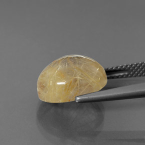 Quartz rutilé jaune naturelle transparent, 6,00 ct, transparent / translucide
