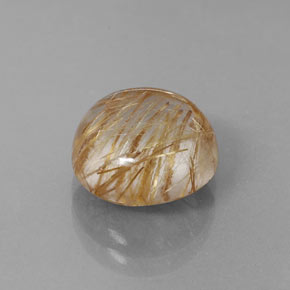 Quartz rutilé jaune naturelle transparent, 5,35 ct, transparent / translucide