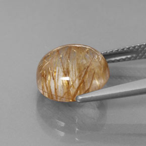 Quartz rutilé jaune naturelle transparent, 5,35 ct, transparent / translucide