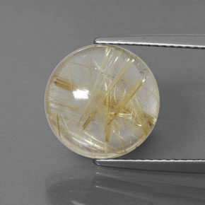 Quartz rutilé jaune naturelle transparent, 6,25 ct, transparent / translucide