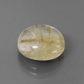 Quartz rutilé jaune naturelle transparent, 6,25 ct, transparent / translucide