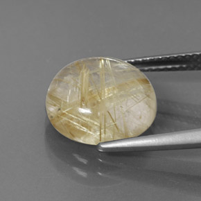 Quartz rutilé jaune naturelle transparent, 6,25 ct, transparent / translucide