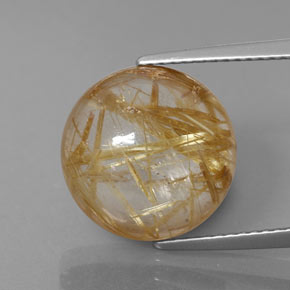 Quartz rutilé jaune naturelle transparent, 8,08 ct, transparent / translucide