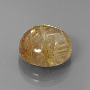 Quartz rutilé jaune naturelle transparent, 8,08 ct, transparent / translucide