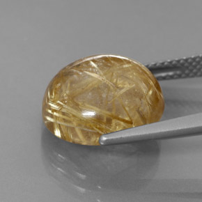 Quartz rutilé jaune naturelle transparent, 8,08 ct, transparent / translucide