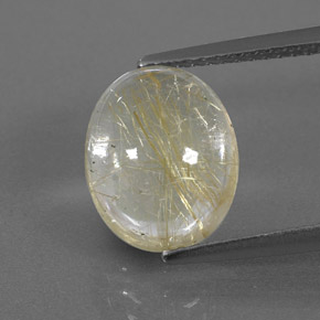Quartz rutilé jaune naturelle transparent, 3,92 ct, transparent / translucide