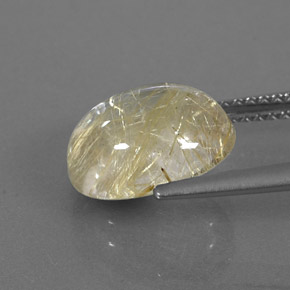 Quartz rutilé jaune naturelle transparent, 3,92 ct, transparent / translucide