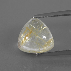 Quartz rutilé jaune naturelle transparent, 3,69 ct, transparent / translucide