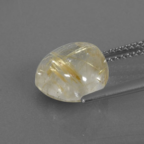 Quartz rutilé jaune naturelle transparent, 3,69 ct, transparent / translucide