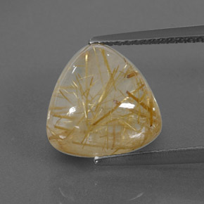Quartz rutilé jaune naturelle transparent, 5,25 ct, transparent / translucide