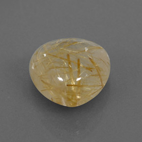 Quartz rutilé jaune naturelle transparent, 5,25 ct, transparent / translucide