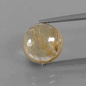 Quartz rutilé jaune naturelle transparent, 3,81 ct, transparent / translucide