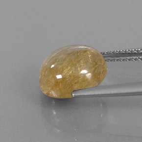 Quartz rutilé jaune naturelle transparent, 3,81 ct, transparent / translucide