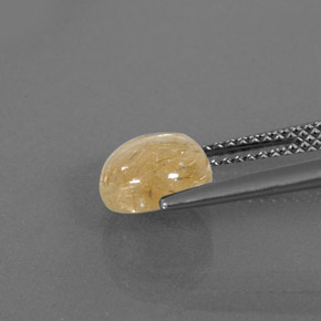 Quartz rutilé jaune naturelle transparent, 1,97 ct, transparent / translucide