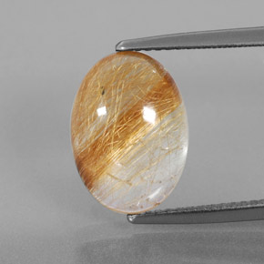 Quartz rutilé jaune naturelle transparent, 6,11 ct, transparent / translucide