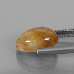 Quartz rutilé jaune naturelle transparent, 6,11 ct, transparent / translucide